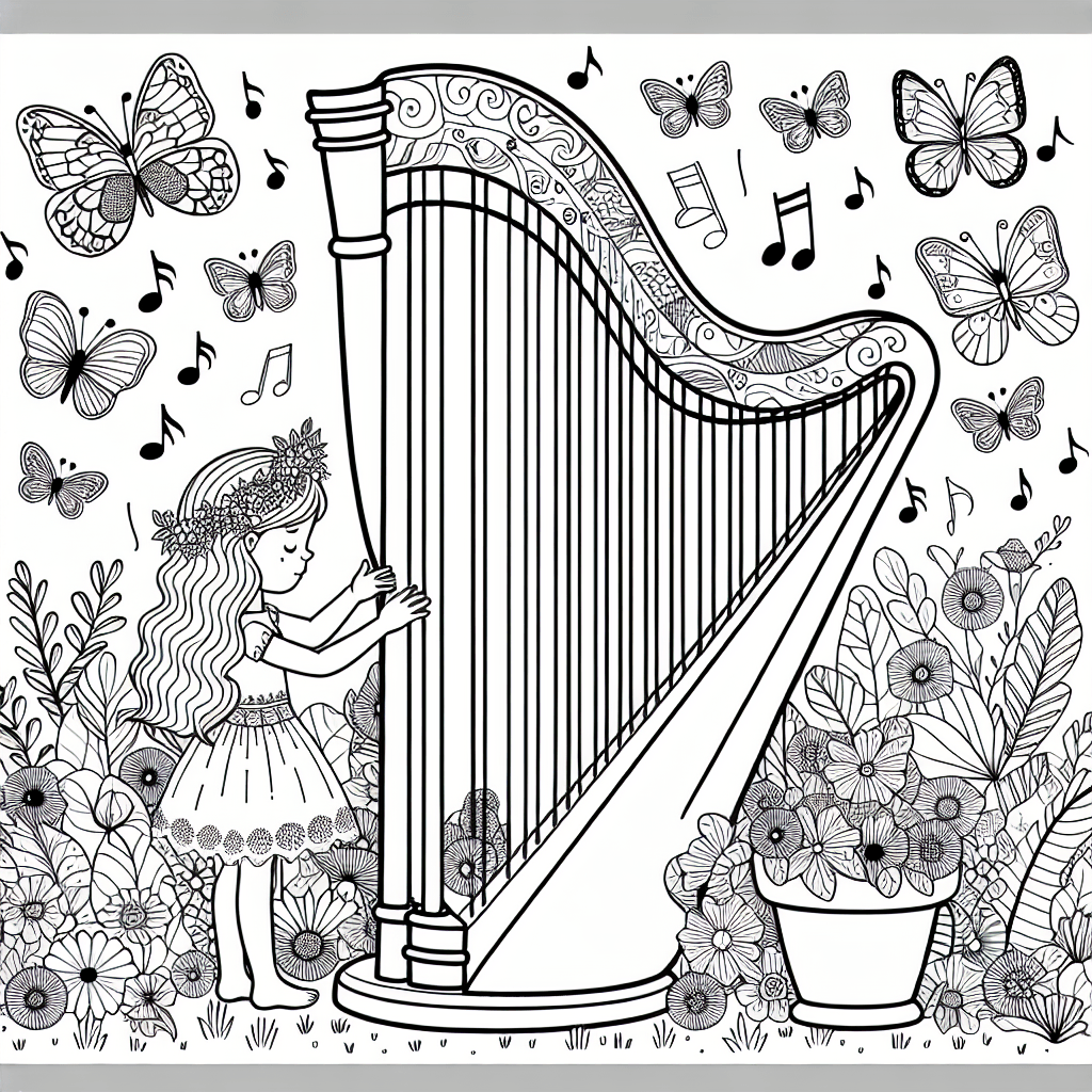 Арфа и бабочки