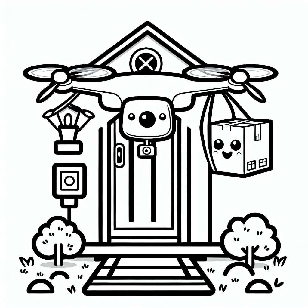 Почтальон-дрон у двери