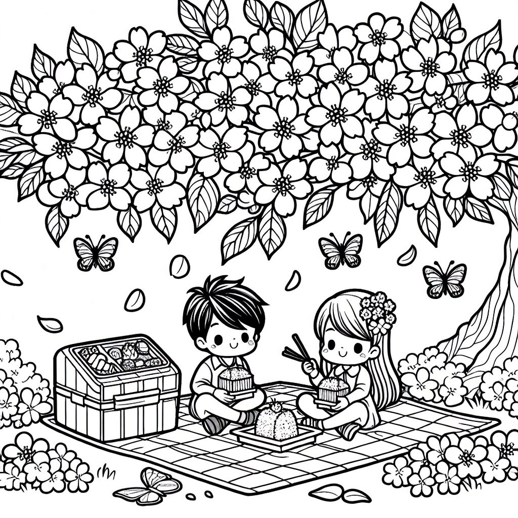 Под цветущей сакурой