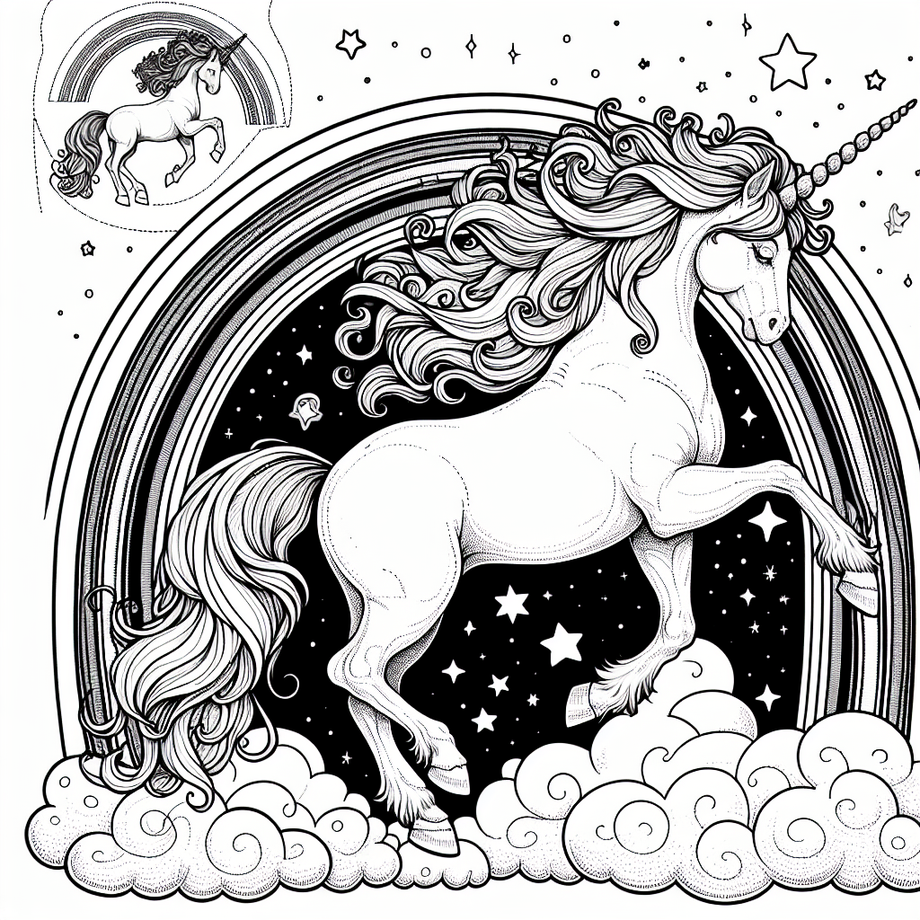 Единорог на радуге